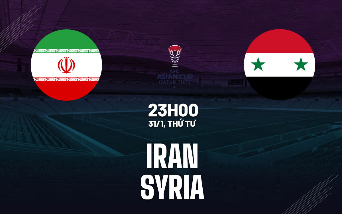 Dự đoán bóng đá Iran vs Syria Asian Cup 2023 hôm nay