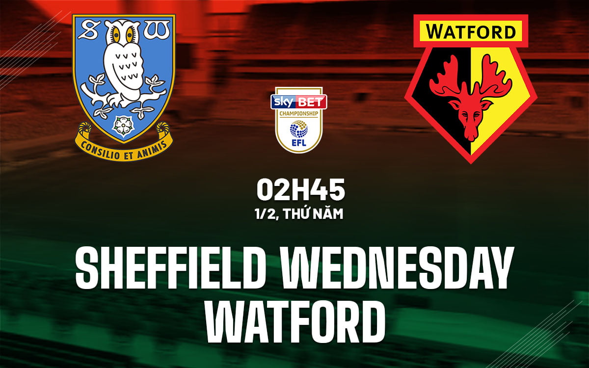 Dự đoán bóng đá Sheffield Wednesday vs Watford giải vô địch Anh hàng đầu hiện nay