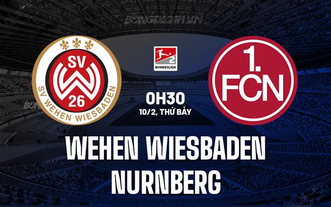 Nhận định Wehen Wiesbaden vs Nurnberg 0h30 10/02 (hạng 2 Đức 2023/24)