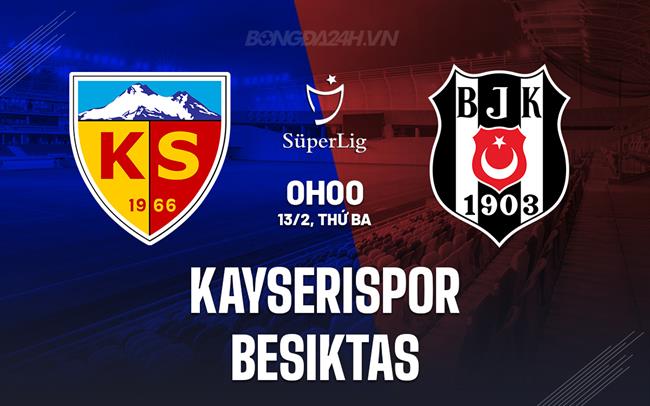 Nhận định Kayserispor vs Besiktas 0h00 ngày 13/02 (Giải vô địch quốc gia Thổ Nhĩ Kỳ 2023/24)