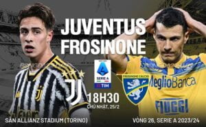 Bình luận bóng đá Juventus vs Frosinone 18h30 ngày 25/2 (Serie A 2023/24)