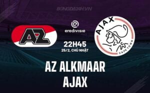 Nhận định AZ Alkmaar vs Ajax 22h45 ngày 25/02 (Giải vô địch quốc gia Hà Lan 2023/24)