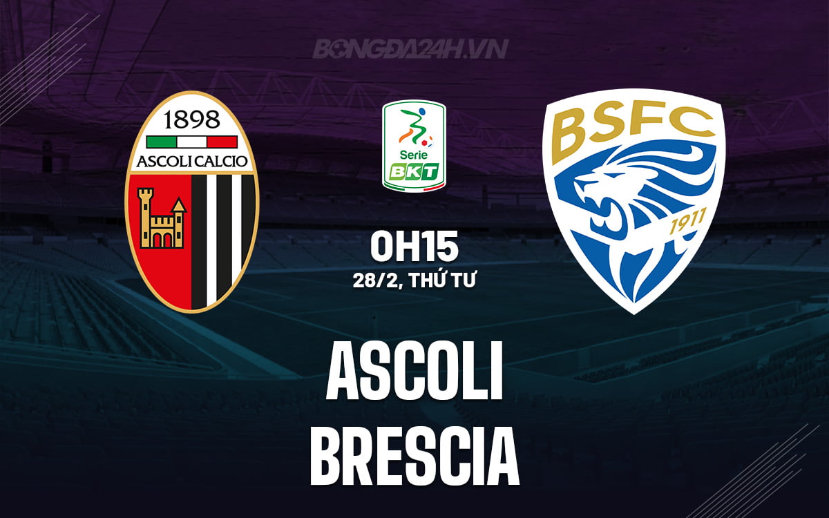 Ascoli đấu với Brescia