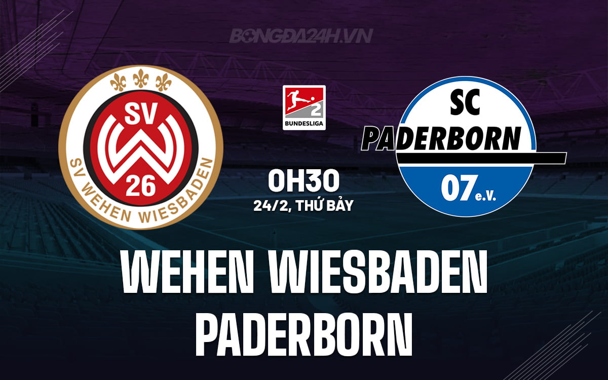 Nhận định Wehen Wiesbaden vs Paderborn 0h30 ngày 242 (Đức đứng thứ 2) 1
