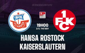 Nhận định Hansa Rostock vs Kaiserslautern 19h00 ngày 2/3 (hạng 2 Đức 2023/24)