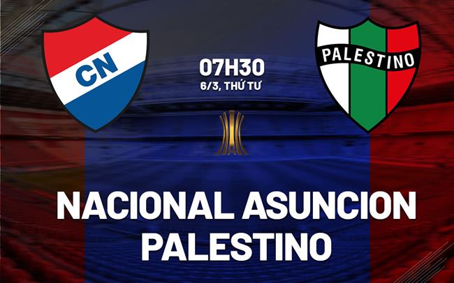Bình luận Nacional Asuncion vs Palestine 7h30 ngày 6/3 (Copa Libertadores 2024)