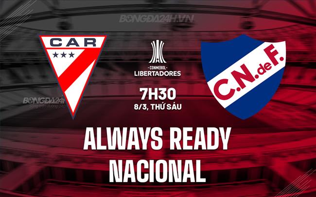 Nhận định Always Ready vs Nacional Montevideo 7h30 8/3 (Copa Libertadores 2024)