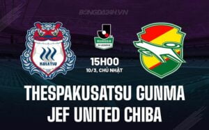 Nhận định Thespakusatsu Gunma vs JEF United Chiba 15h00 ngày 10/3 (hạng 2 Nhật Bản 2023/24)