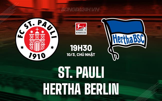 Bình luận trận đấu St.Pauli vs Hertha Berlin 19h30 ngày 10/3 (hạng 2 Đức 2023/24)