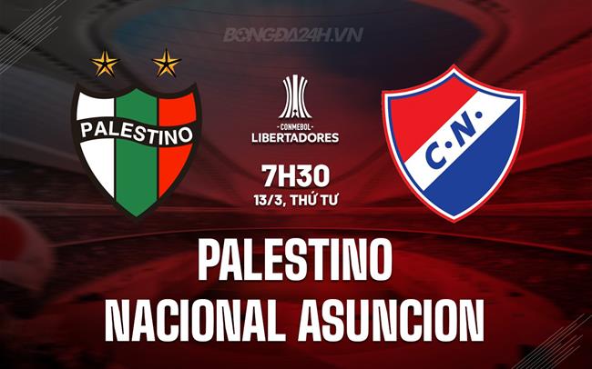 Bình luận Palestine vs Nacional Asuncion 7h30 ngày 13/3 (Copa Libertadores 2024)
