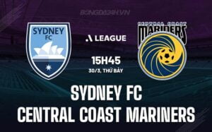 Nhận định Sydney FC vs Central Coast Mariners, 15h45 ngày 30/3 (Giải vô địch quốc gia Australia 2023/24)