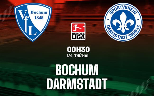 Bình luận bóng đá Bochum vs Darmstadt 0h30 ngày 1/4 (Bundesliga 2023/24)