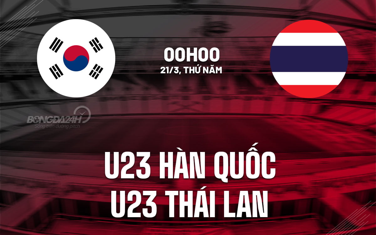 Soi kèo bóng đá U23 Hàn Quốc vs U23 Thái Lan hôm nay