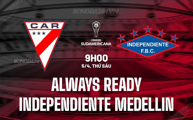 Nhận định Always Ready vs Independiente Medellin 9h ngày 5/4 (Copa Sudamericana 2024)
