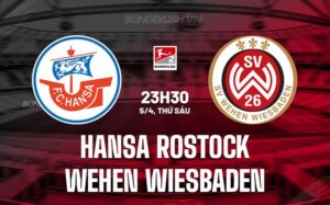 Nhận định Hansa Rostock vs Wehen Wiesbaden 23h30 ngày 5/4 (hạng 2 Đức 2023/24)